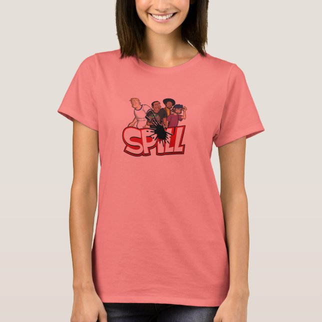 Ladys Spill Crew Ringer T-Shirt (Vorderseite)