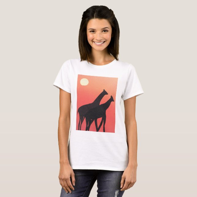Ladys T - Shirt mit Giraffe Design (Vorne ganz)