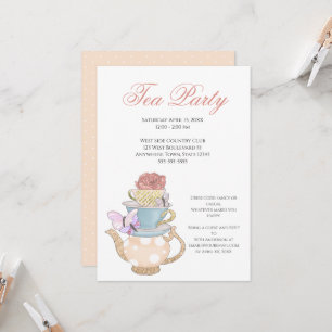 Ladys Tea Party Ideas Einladung
