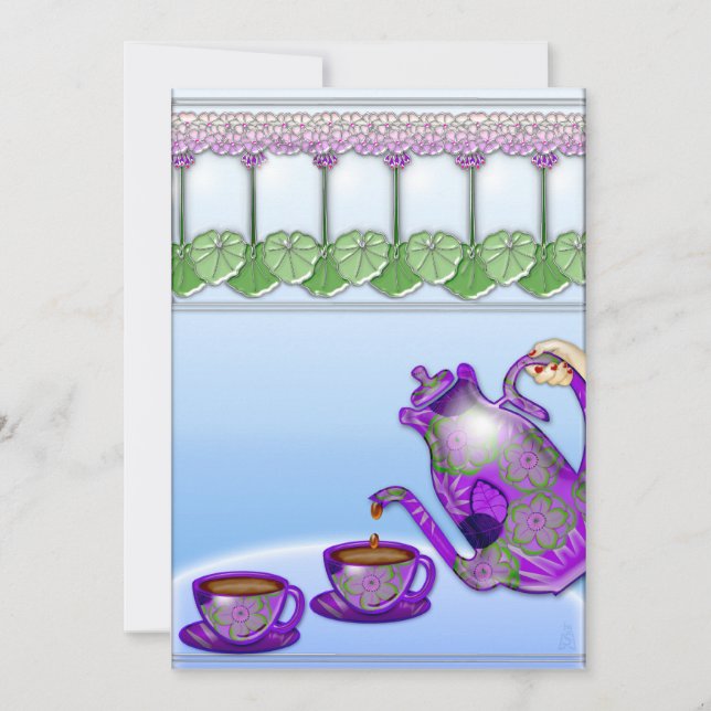 Ladys Tea Party (individuelle Einladung) Einladung (Vorderseite)