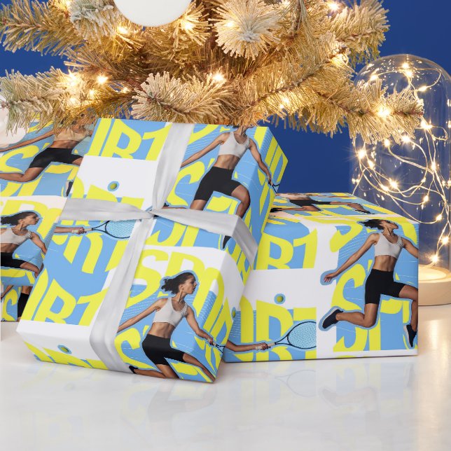 Ladys Women's Tennis Fitness Geschenkpapier (Feiertage)