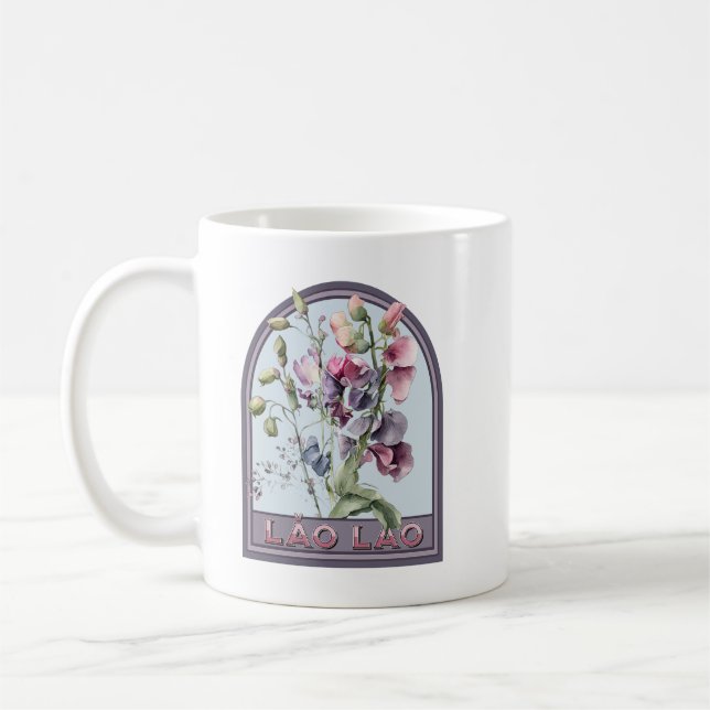 Læo lao Vintag Floral Großmutter Kaffeetasse (Links)