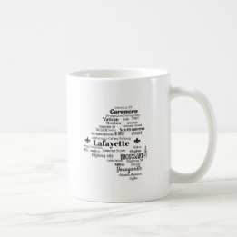 Lafayette-Gemeinde-Louisianastadt-u. Kaffeetasse