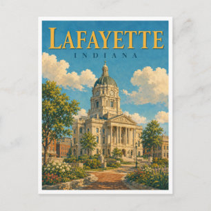 Lafayette Indiana Gerichtsgebäude-Dom GeoSaga Postkarte