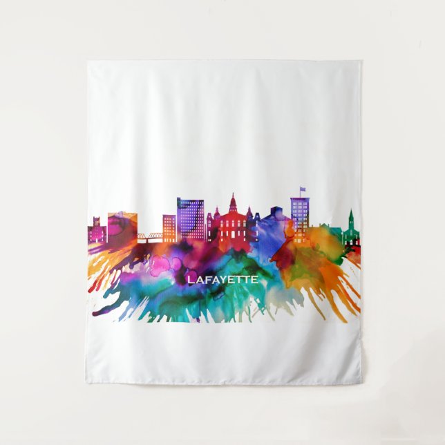 Lafayette Skyline Wandteppich (Vorderseite)