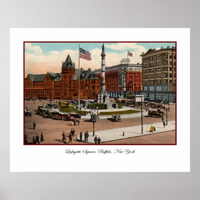 Lafayette Square Vintage Buffalo Plakat (Vorne)