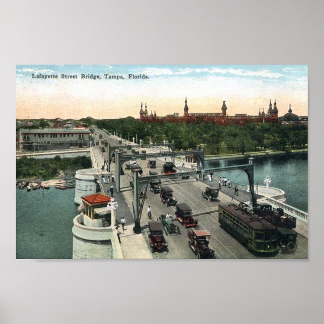 Lafayette St Bridge, Tampa, Florida Vintag Poster (Vorne)