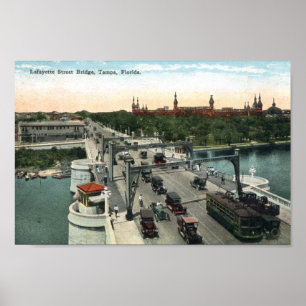 Lafayette-St.-Brücke, Tampa, Florida Vintag Poster