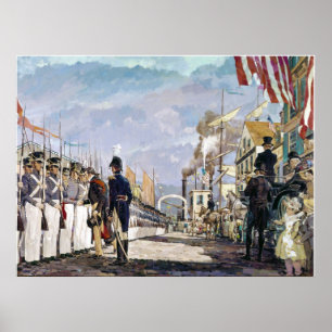 Lafayette und die Nationalgarde von Ken Riley Poster