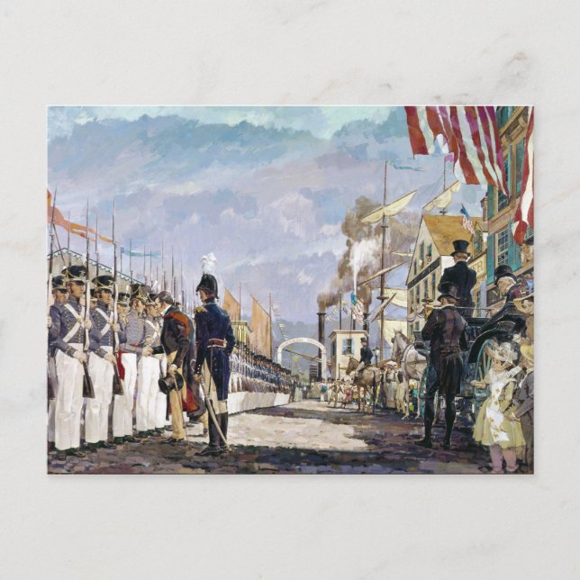 Lafayette und die Nationalgarde von Ken Riley Postkarte (Vorderseite)