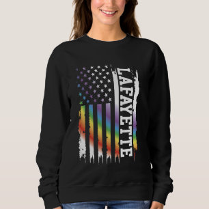 Lafayette United Staaten Distressed Rainbow w US F Sweatshirt