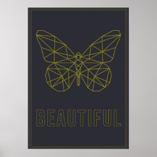 L'affirmation de soi poster origami papillon
