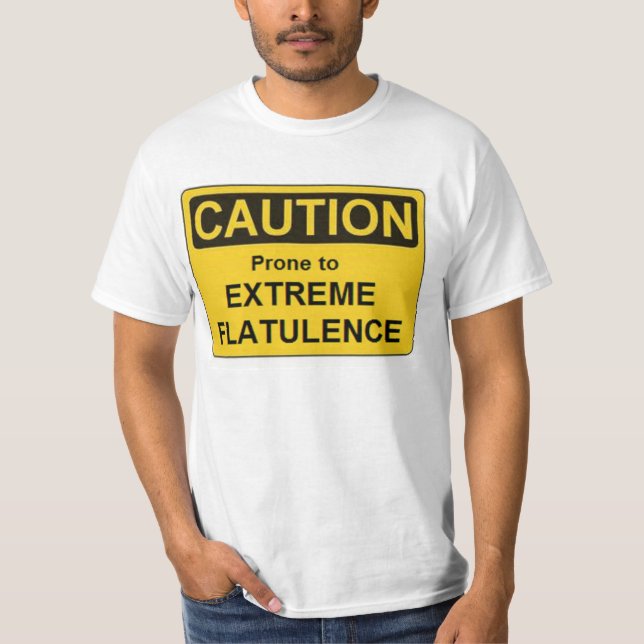 LAFS-Vorsicht Extrem-Blähung T-Shirt (Vorderseite)