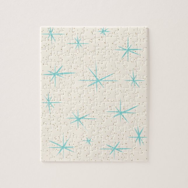 L'âge de l'espace Turquoise Starburst Puzzle (Vertical)