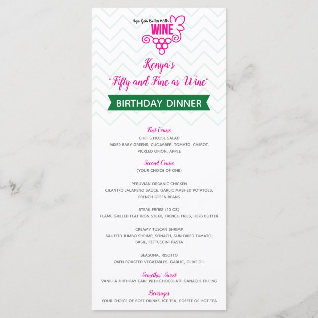 L'Âge S'Améliore Avec Le Menu Du Vin (Devant)