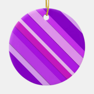 Lagen, feine Streifen - lila und orchid Keramikornament