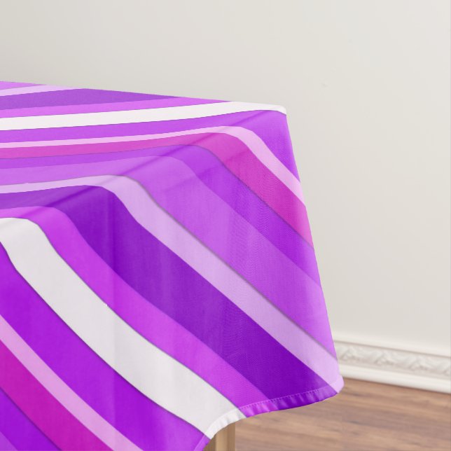 Lagen, feine Streifen - lila und orchid Tischdecke (Beispiel)