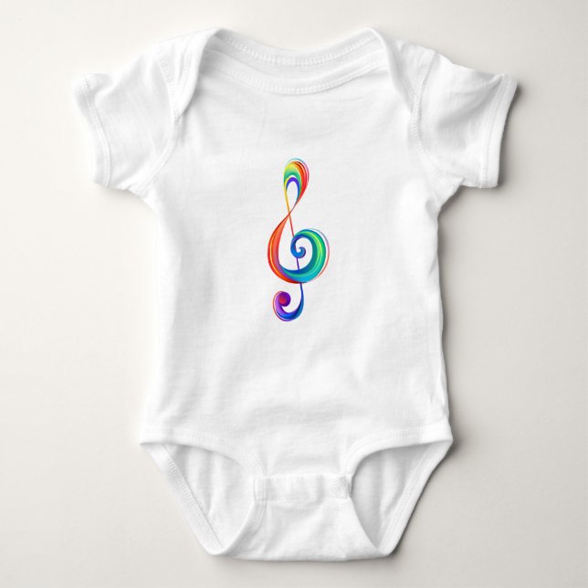 Lagen-Regenbogendreieck Baby Strampler (Vorderseite)
