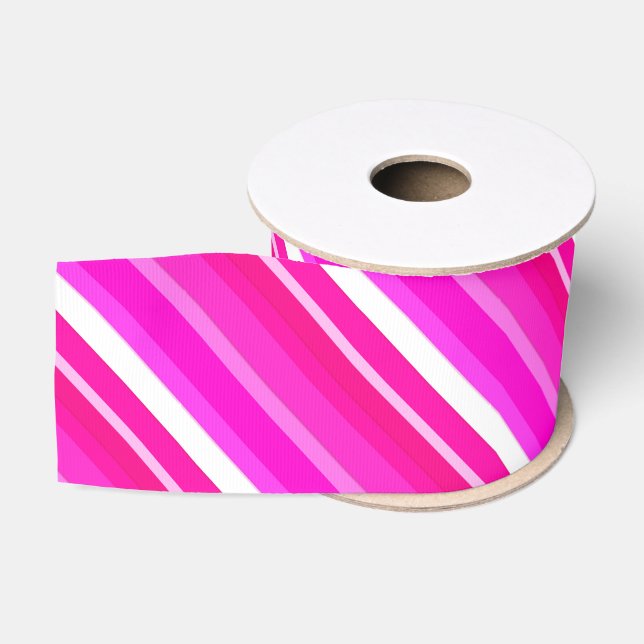 Lagen-Süßwaren-Streifen - rosa und fuchsienfarben Ripsband (Spule)