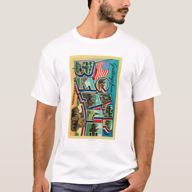 Lager Beale, Kalifornien - große Buchstabe-Szenen T-Shirt (Vorderseite)
