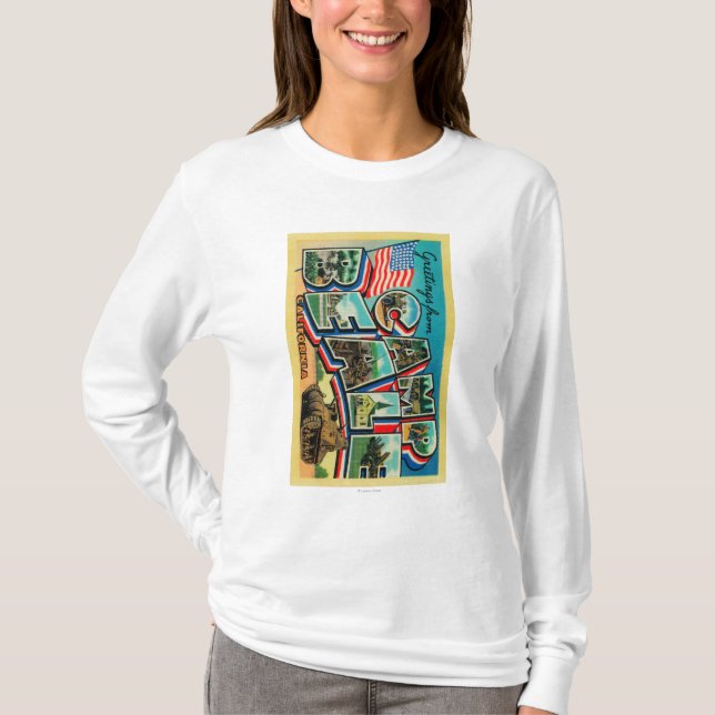 Lager Beale, Kalifornien - große Buchstabe-Szenen T-Shirt (Vorderseite)