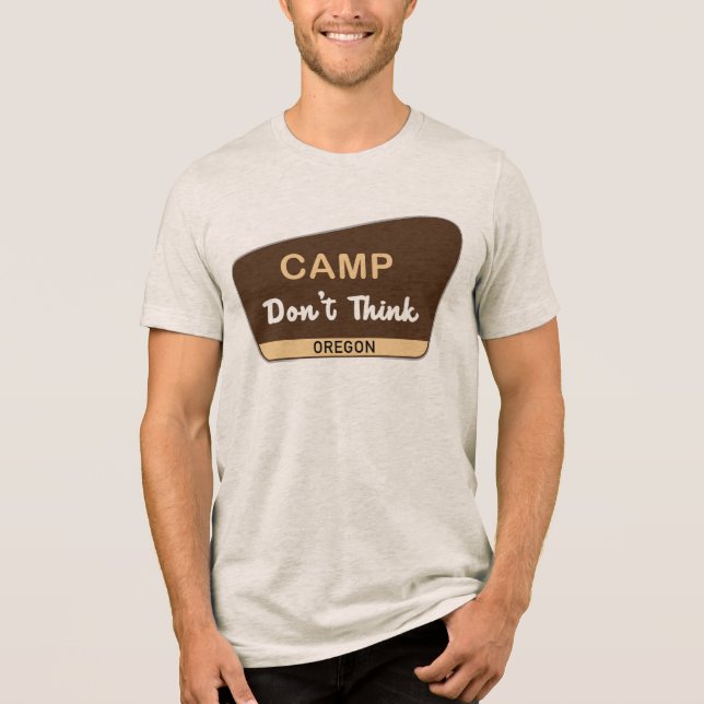 Lager Denk Nicht Tri-Blend Shirt (Vorderseite)