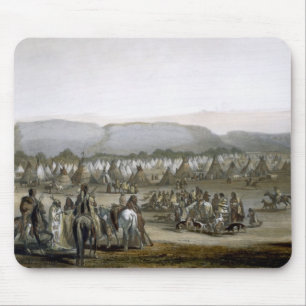 Lager des Piekann amerikanischen Ureinwohners, Mousepad