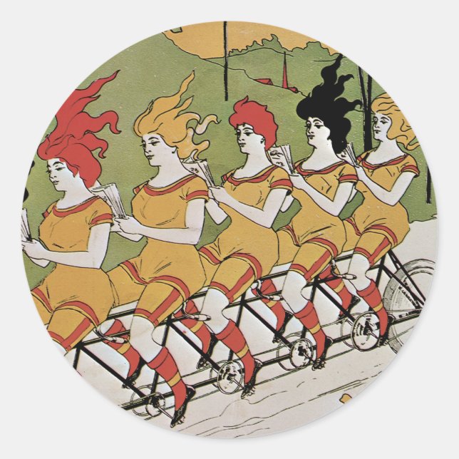 Lager Fahrradposter Runder Aufkleber (Vorderseite)