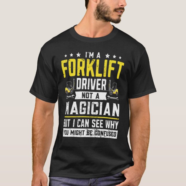 Lager Gabelstapler-Hubstaplergabel T-Shirt (Vorderseite)