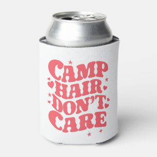 Lager Haar ist egal Sommer Camping Mädchen Groovy Dosenkühler