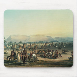 Lager von Piekann amerikanischem Ureinwohner Mousepad