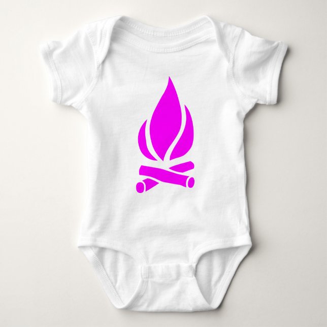 Lagerfeuer Baby Strampler (Vorderseite)