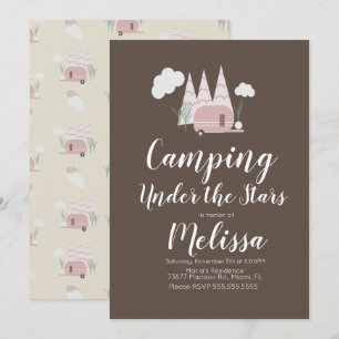 Lagerfeuer Camping Outdoor-Party Boho-Einladung Einladung