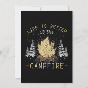 Lagerfeuer - Das Leben ist besser am Lagerfeuer Einladung