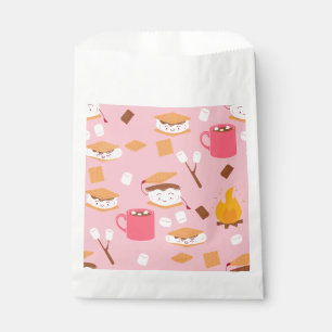Lagerfeuer Marshmallow Schokolade Smores Rosa Geschenktütchen