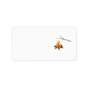 Lagerfeuer mit Eibischen Adressaufkleber