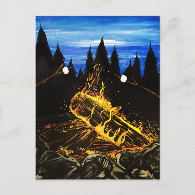 Lagerfeuer Postkarte (Vorderseite)