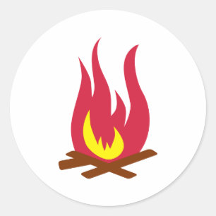 Lagerfeuer Runder Aufkleber