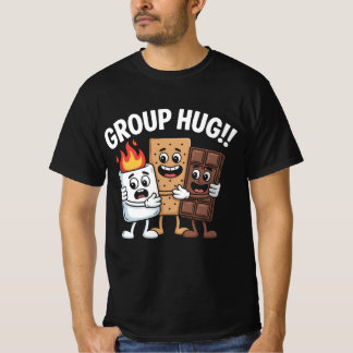 Lagerfeuer S'mores Stimmung Lustiger Gruppenkusche T-Shirt