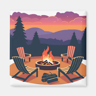 Lagerfeuer Sonnenuntergang Magnet