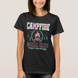 Lagerfeuer-Sozialclub Lustiger Campingliebhaber T-Shirt
