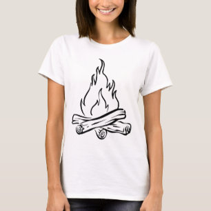Lagerfeuer-T-Shirt – Grafik für gemütliche Outdoor T-Shirt