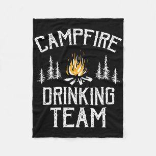 Lagerfeuer-Trinkteam-Camping-Liebhaber Camper Fleecedecke