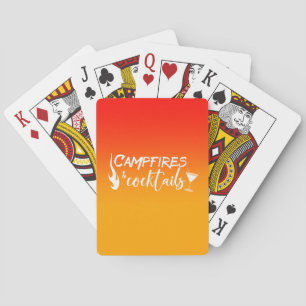 Lagerfeuer und Cocktails Camping Trinken Spielkarten