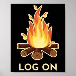 Lagerfeuer-Wortspiel Poster