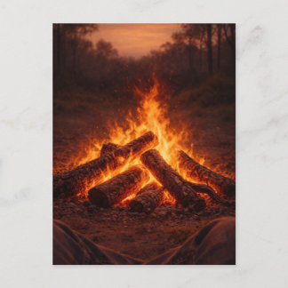 Lagerfeuergedanken | Postkarte am Kamin
