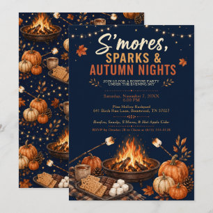 Lagerfeuerparty mit S’mores Einladung