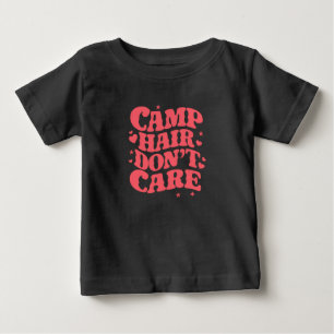Lagerfrisur, egal, Sommer-Camping-Mädchen Groovy Baby T-shirt