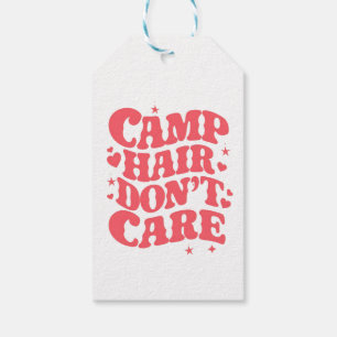 Lagerfrisur, ganz egal, Sommer-Camping-Mädchen Gro Geschenkanhänger