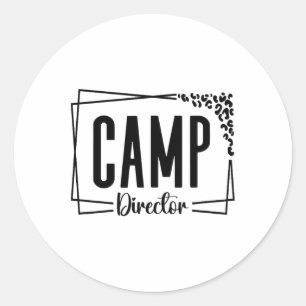 Lagerleiter Berater Lustiges Camping-Design Für W Runder Aufkleber
